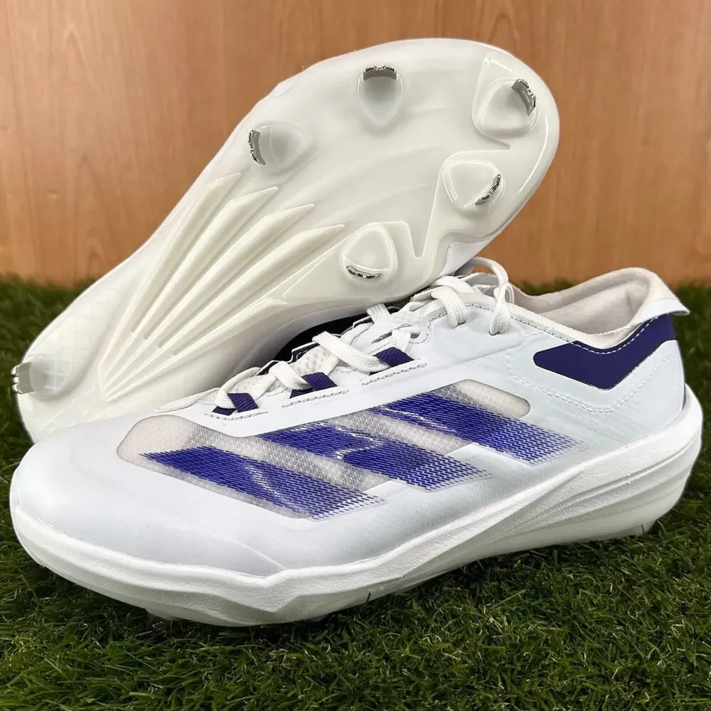 adidas Adizero Impact NCAA Purple White Baseball Cleats JR3062 Men's Size 6.5